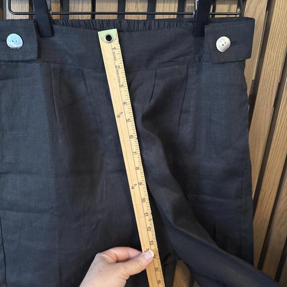 FREE THE LABEL Monaco Linen Wide Leg Black Pants Women’s Size Medium NWT! - Picture 6 of 11
